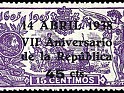 Spain 1938 Quijote 45 + 15 CTS Violet Edifil 755